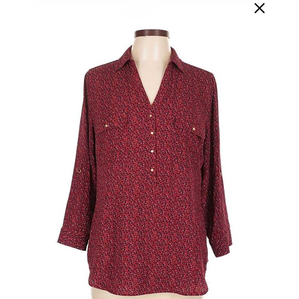 Skies are Blue patterned blouse size XL